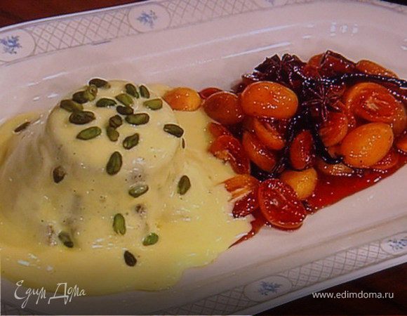 Шоколадное суфле под кофейным сабайоном с пряным кумкватом