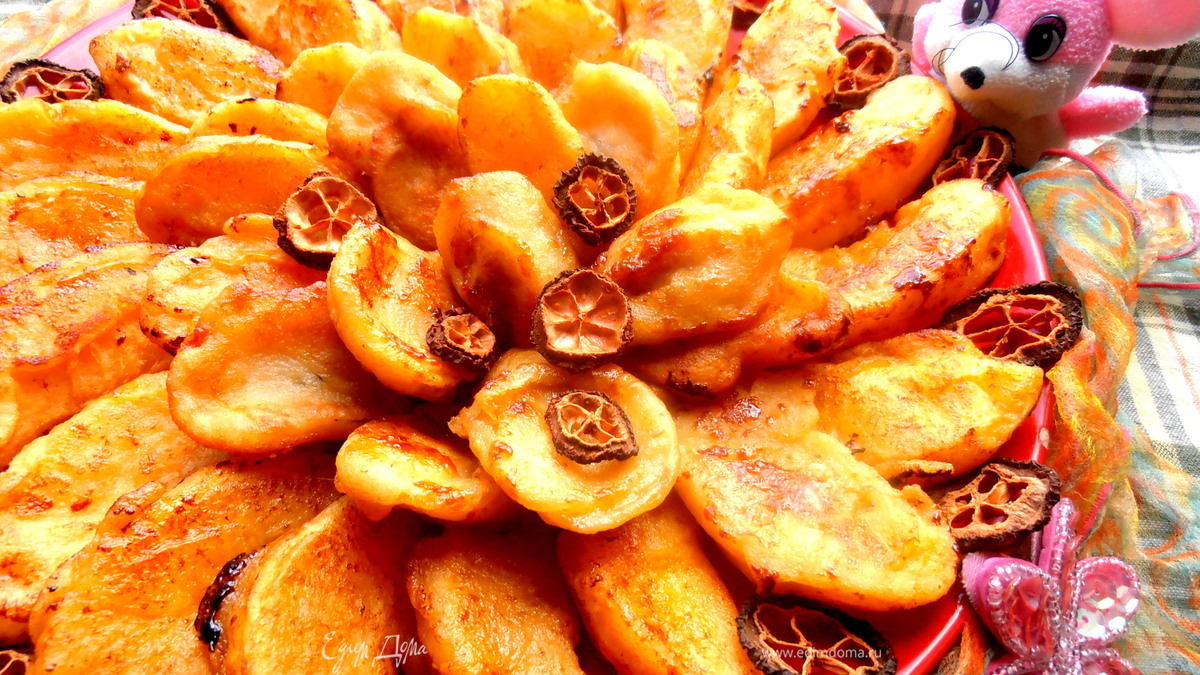 Апельсины и бананы в лимонном фритюре