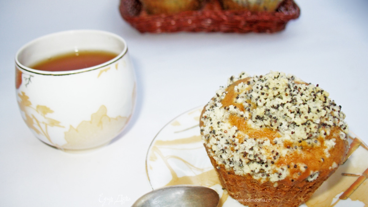 Ягодные кексы с маковым штрейзелем