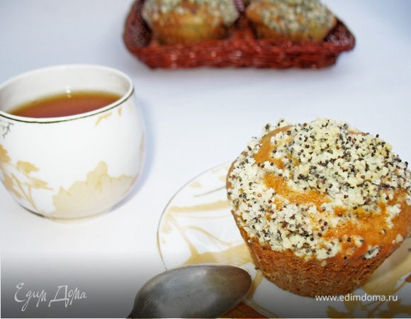 Ягодные кексы с маковым штрейзелем
