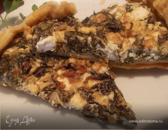 Слоеный пирог со шпинатом и фетой Слоеный пирог со шпинатом и фетой