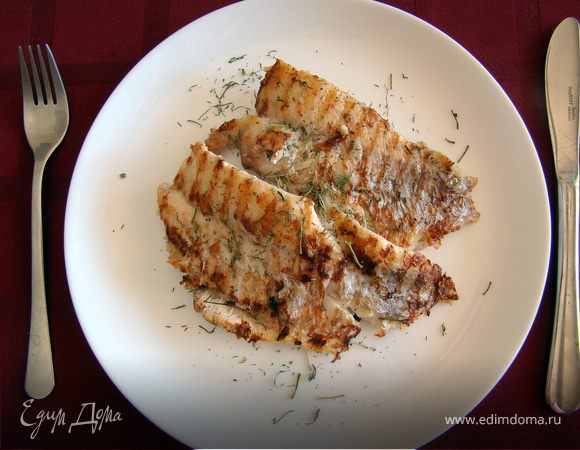 Окунь морской на гриле
