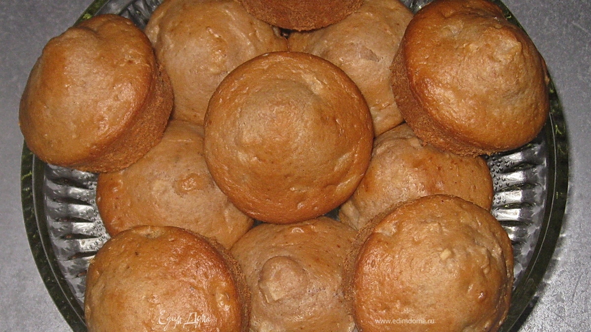 Маффины на кислом молоке с яблоками