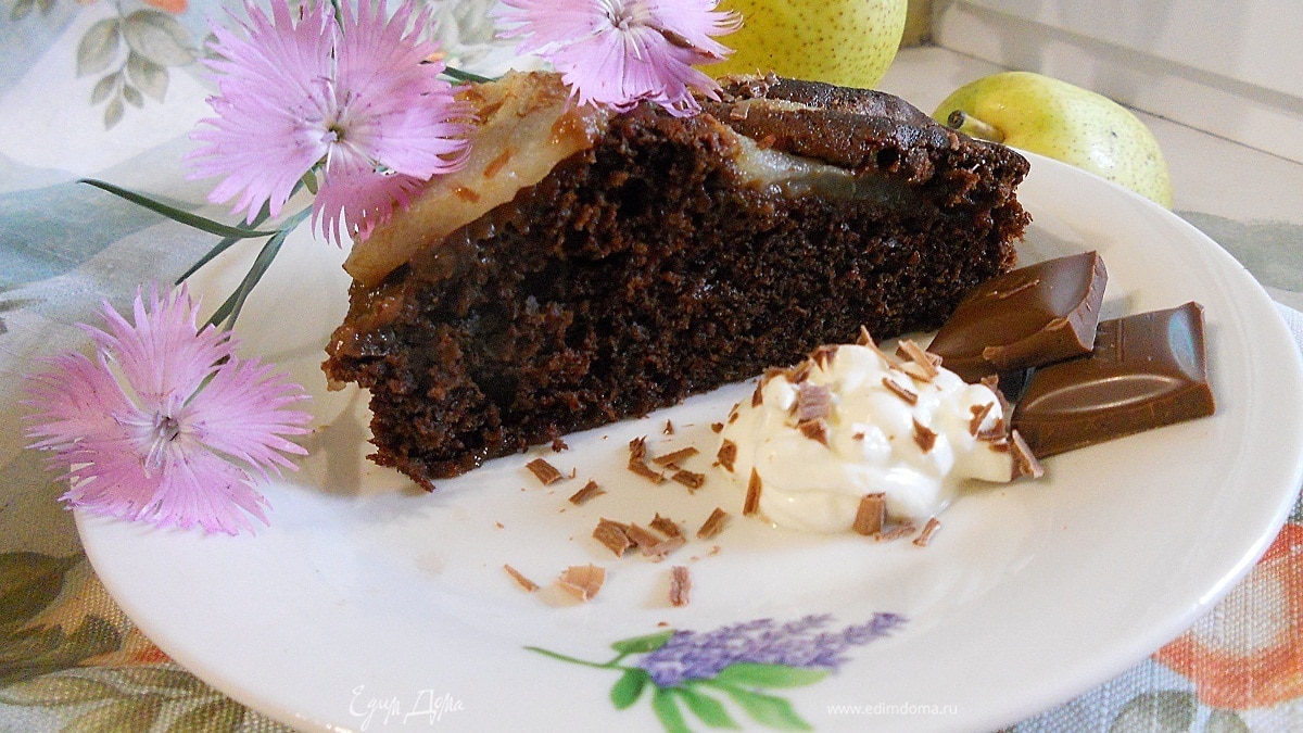 Шоколадный торт с грушами (Torta di cioccolato e pere)