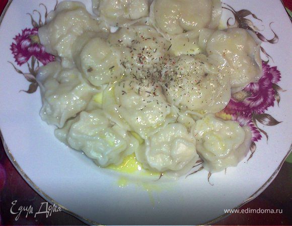 Заварные пельмени с куриным мясом