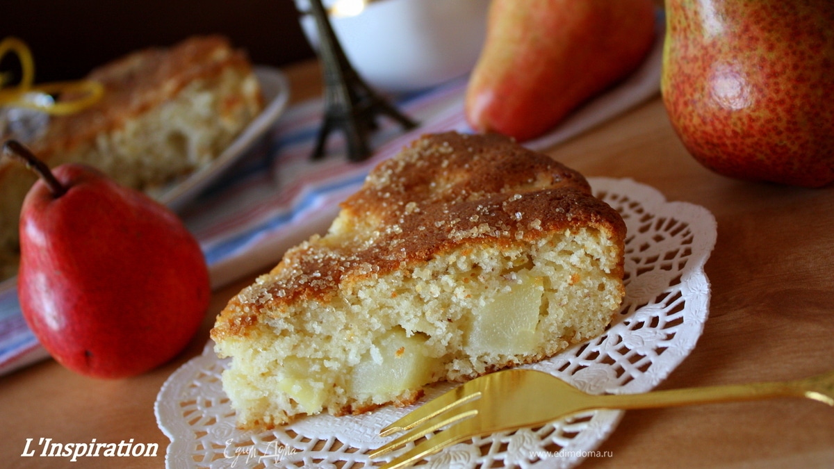 Миндально-грушевый пирог из рисовой муки