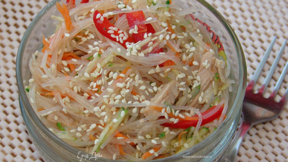 Фунчоза со свининой и овощами