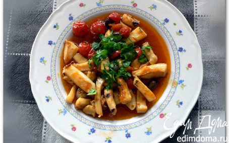 Рецепт Каракатица в соусе из помидоров черри