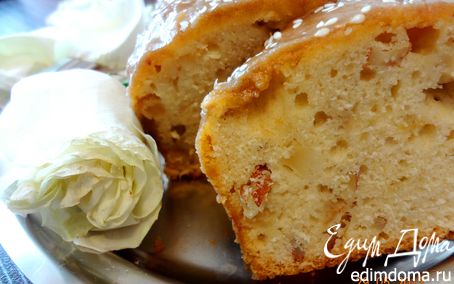 Рецепт Нежный яблочный кекс с коричной пропиткой