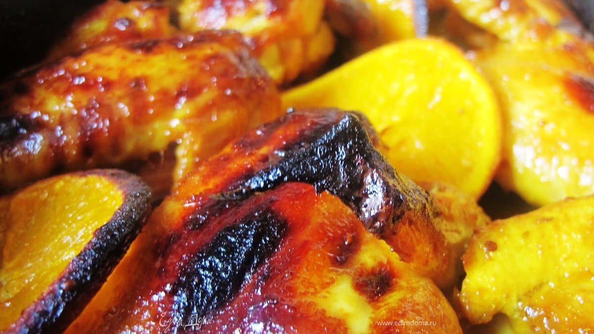 Курица с апельсинами