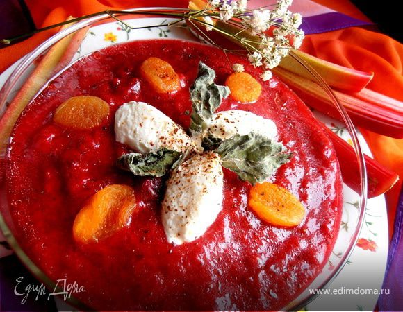 "Гаспачо" из ревеня и вишни, почти сорбе! ("Вкус лета") "Гаспачо" из ревеня и вишни, почти сорбе! ("Вкус лета")