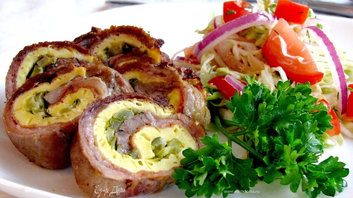 Мясные рулетики по-чешски