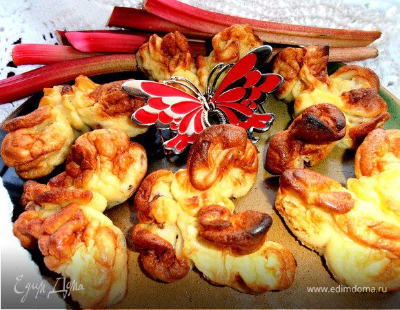 Нежнейшее порционное клафути с ревенем в корице