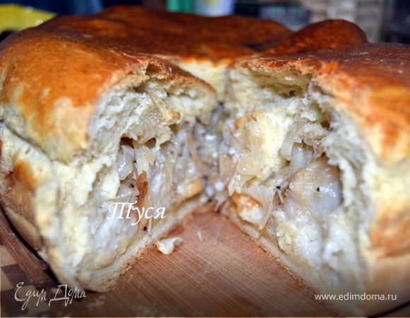 Сытный рыбный пирог