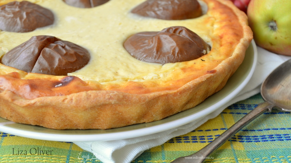 Чудесный творожник с фаршированными грушами 