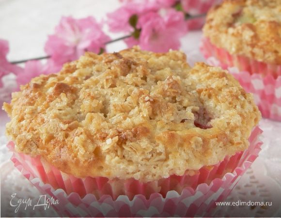 Овсяные кексы с ревенем