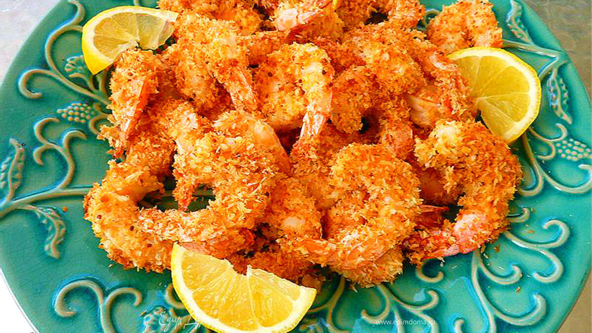 Креветки в кокосовой корочке 