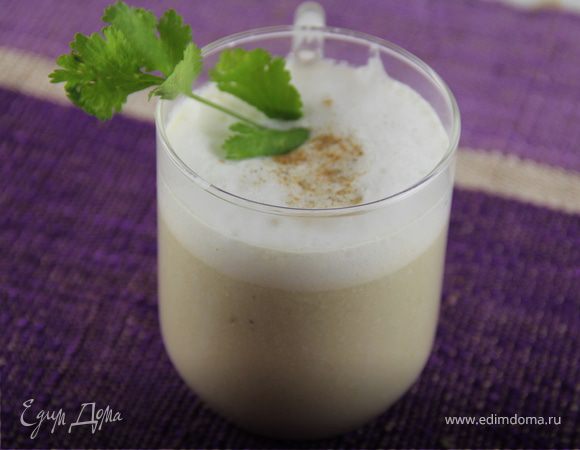 Суп-капучино из артишоков с кориандром Суп-капучино из артишоков с кориандром