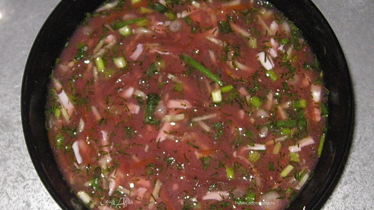 Борщ холодный