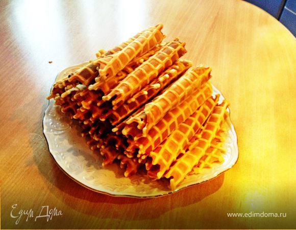 Вафли в вафельнице по ГОСТУ Вафли в вафельнице по ГОСТУ