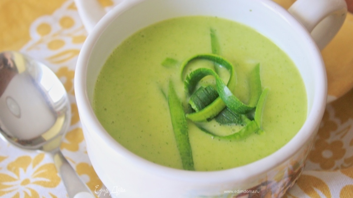 Суп с цукини и пореем ("Холодные супы")