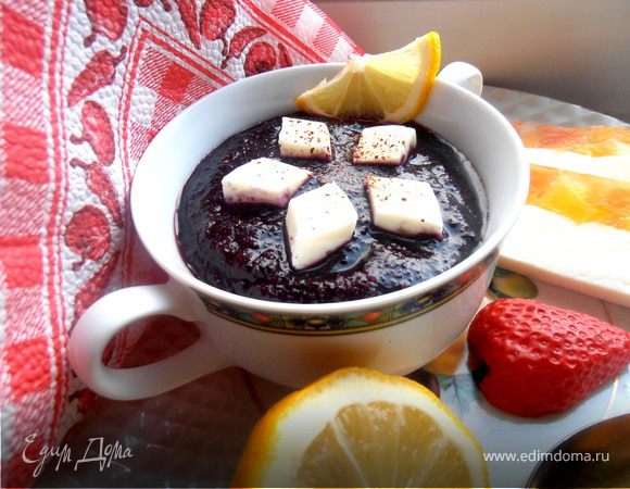 Сладкий суп-десерт из черники ("Холодные супы") Сладкий суп-десерт из черники ("Холодные супы")