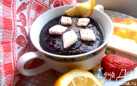 Рецепт Сладкий суп-десерт из черники ("Холодные супы")