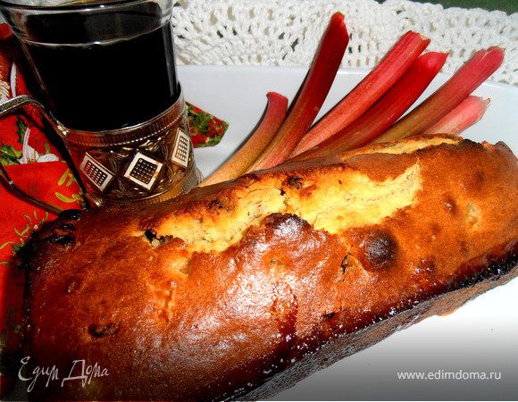 Кекс в карамели на подушке из ревеня ("Rabarberu kuka") для Танюши (Снежинка) Кекс в карамели на подушке из ревеня ("Rabarberu kuka") для Танюши (Снежинка)