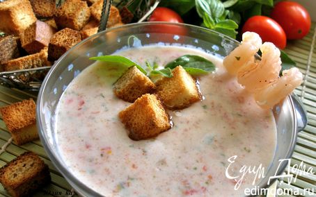 Рецепт Йогуртовый суп с базиликом и помидорами черри ("Холодные супы")