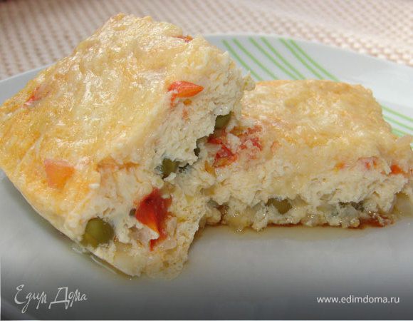 Омлет с овощами и сыром в мультиварке