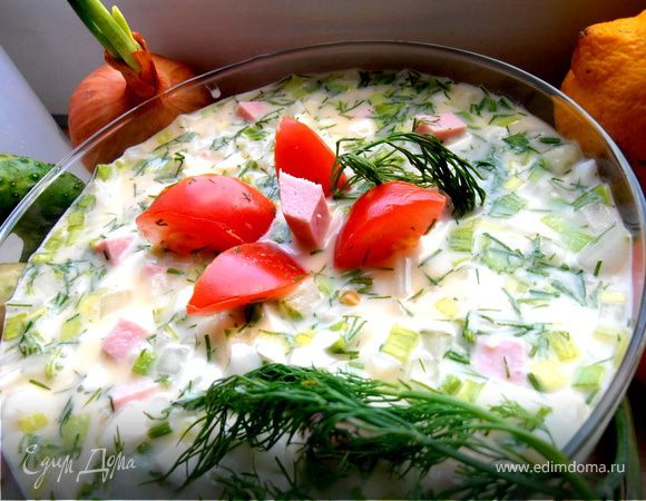 Деревенская окрошка на березовом соке Деревенская окрошка на березовом соке