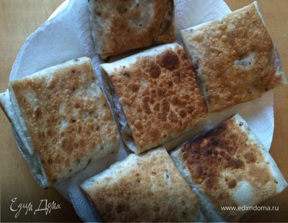 Хрустящие конвертики из армянского лаваша на завтрак