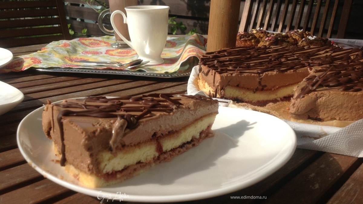 Торт с шоколадным кремом "Бавария"