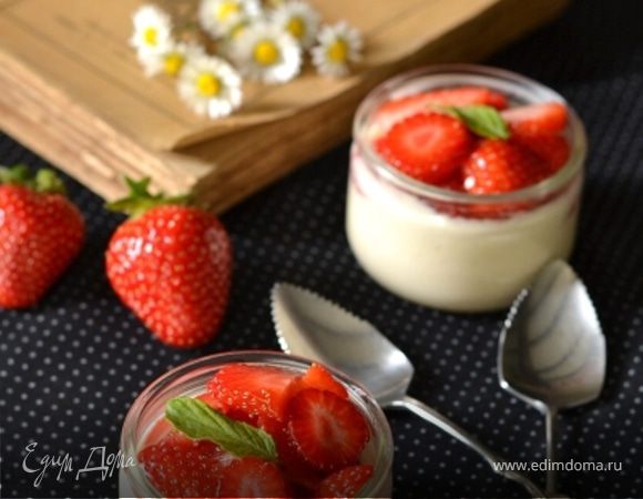 Клубничный чизкейк в СВЧ