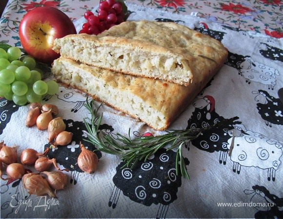 Фокачча на сыворотке с луком пастушеская Фокачча на сыворотке с луком пастушеская