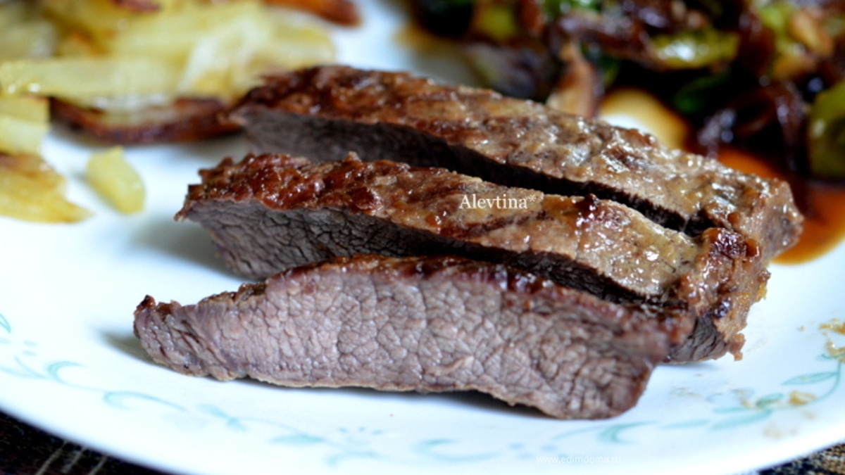 Говядина с горчицей и коричневым сахаром