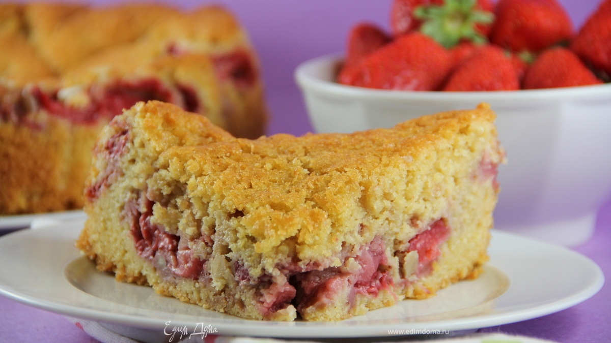 Крестьянский клубничный пирог