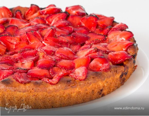 ПИРОГ ТВОРОЖНЫЙ С КЛУБНИКОЙ ПИРОГ ТВОРОЖНЫЙ С КЛУБНИКОЙ