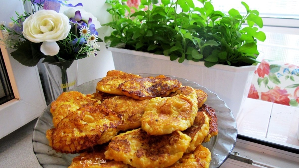 Тыквенные оладьи с пшенкой