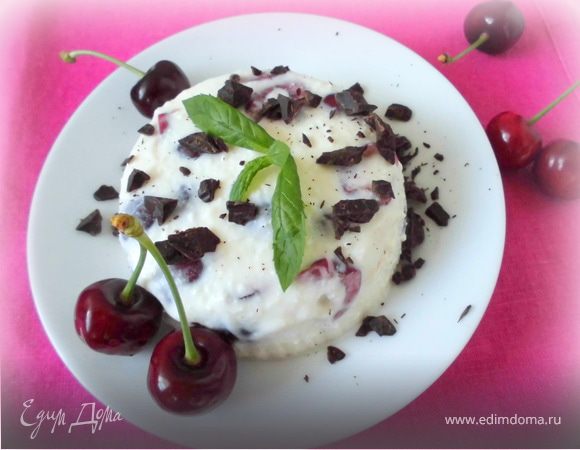 Творожный мусс с черешней