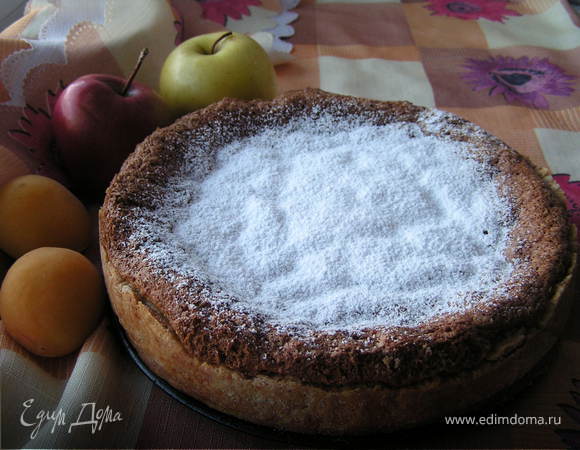 Бисквитно-песочный пирог с малиной Бисквитно-песочный пирог с малиной