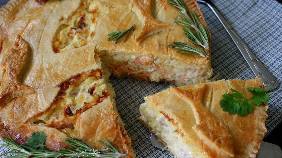 Пирог рыбный "Аквариум"