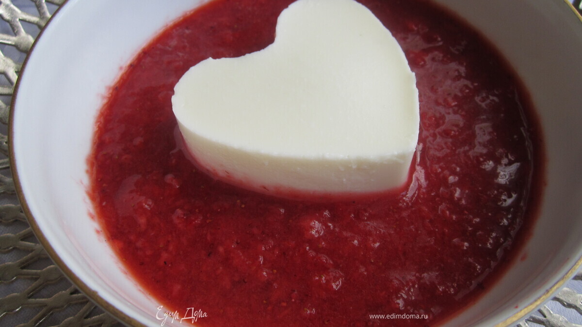 Творожный десерт с сюрпризом  "Для любимого"