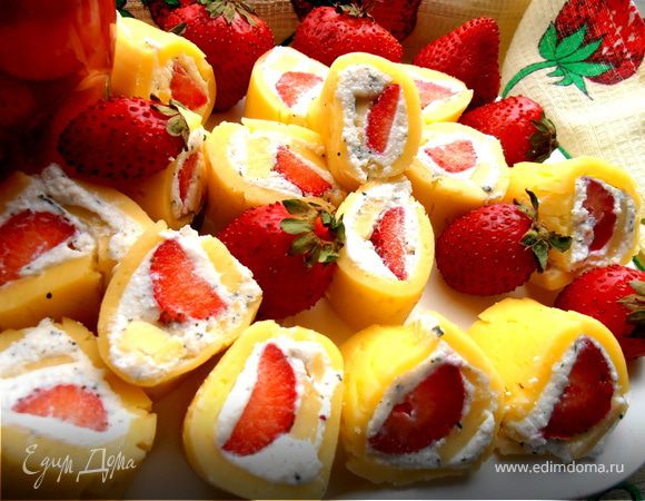 Сырные рулетики с летней начинкой