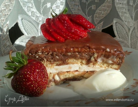 Торт без выпечки "Шоколадно-зефирный каприз"