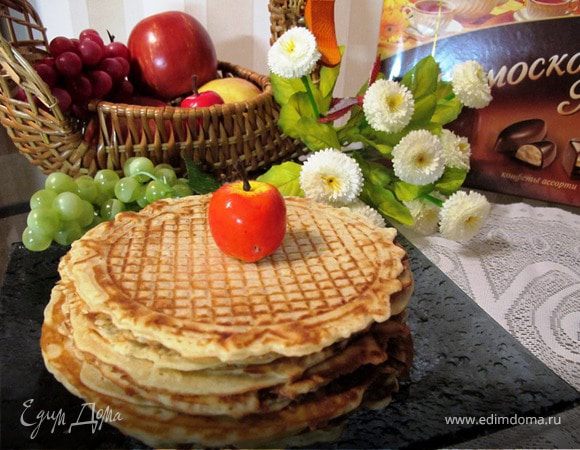 Вафли с яблоком и корицей для вафельницы Вафли с яблоком и корицей для вафельницы