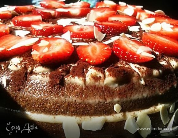 Черемуховый торт с заварным кремом