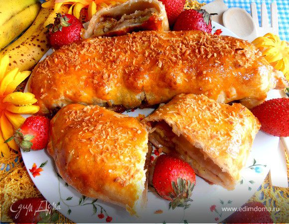 Банановый штрудель в мармеладной карамели для Инны (GinaGrin) Банановый штрудель в мармеладной карамели для Инны (GinaGrin)