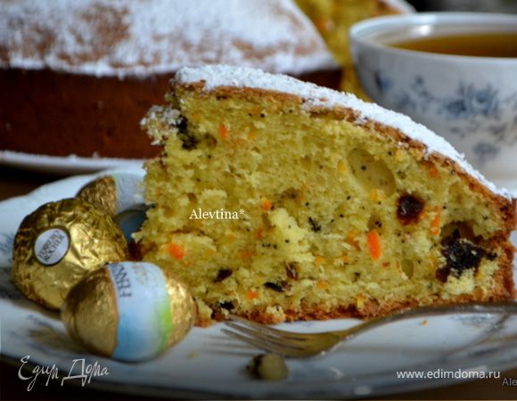 Морковный кекс со сливой