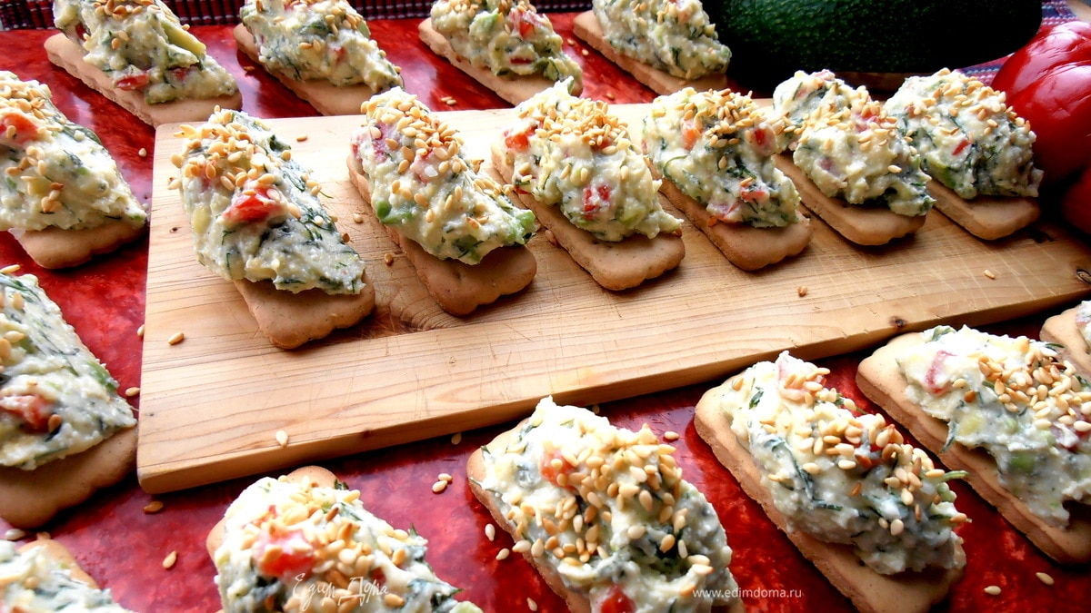 Сырно-творожная закуска на печенье